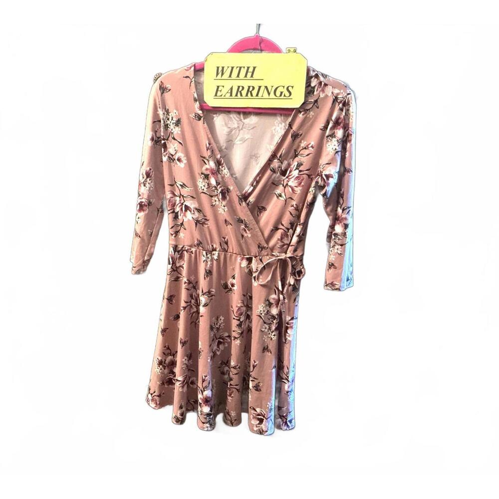 L Wrap Tie Dress & Handbag Earrings